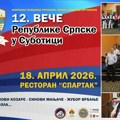 12. "Вече Републике Српске" 18. априла у ресторану "Спартак"