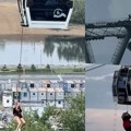 Gondole se sudarile na žičari! Prestrašeni putnici visili zarobljeni na 90 metara iznad reke, među njima i deca, izbegnuta…
