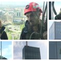 Reporterka TV Nova uradila intervju na 110 metara visine: Bukvalno je sa sagovornikom visila sa Poslovnog centra „Ušće“