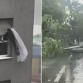 Oborena stabla, uništeni automobili i haos na ulicama: Snažna oluja u komšiluku, vetar nosio sve pred sobom