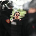 Bojana Vunturišević na blokadi Zelenog venca