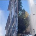 Гејзир у центру Београда: Висина млаза надмашила високу зграду, драматичан призор (Видео)