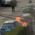 Zapalio se automobil u Solunskoj ulici
