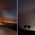 Apokaliptične scene na auto-putu: Bukti ogroman požar između Laćarka i Martinaca, vidljivost na minimumu