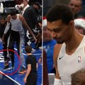 Najbizarnija povreda sezone! Najveći talenat u NBA ligi doživeo peh na zagrevanju, stao na nogu radniku! (video)