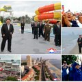 Ovo treba videti, Kim Džong Un otvorio akvapark! Doček za vođu koji je pijuckao piće kraj bazena dok podanici jure okolo na…