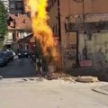 Zapalio se gas nasred ulice Stravičan požar u centru Užica (foto+video)