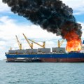Kulja vatra na teretnom brodu u Severnom moru