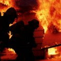Požar na pomoćnom objektu u Gornjoj Gorevnici, vatrogasci na terenu