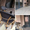 Prve slike i snimci zapaljenog kafića na Vračaru: Razbijeno staklo na vratima, srča i garež ispred lokala