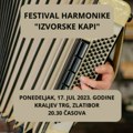 Festival harmonike: Izvorske kapi večeras na Kraljevom trgu