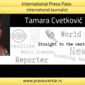 Tamara Cvetković – novinarka portala Pravo u centar odabrana za Press Akademiju