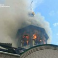 Gori crkva posle ruskog udara! Zapalila se kupola svetinje, vatrogasci u trci sa vremenom! Jezivi prizor u Kramatorsku posle…