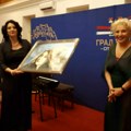 Mirjani Karanović od grada Niša na poklon njen portret