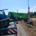 Zastoj na putu Petrovac – Novi Milanovac, prevrnuo se kamion