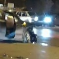 Delovi vozila rasuti po ulici, stvaraju se zastoji: Žestok udes na prometnoj raskrnici u Novom Sadu (video)