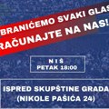 “Srbija protiv nasilja” zakazala protest i u Nišu: “Računajte na nas, branićemo svaki glas”