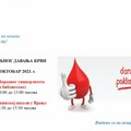 U četvrtak dve akcije dobrovoljnog davanja krvi