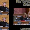 Crni ćuto, samo ti je flajka na pameti... Gledajte samo šta pokazuje usred Skupštine Srbije (VIDEO)