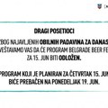 Odlaže se početak Belgrade Beer Festa za jedan dan zbog lošeg vremena