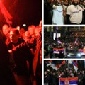 (Foto) Srbi sa KiM ušli u prestonicu Masovni doček ispred Skupštine Srbije - baklje, pesme i transparenti