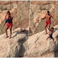 Influenser bacio sina (7) s litice u jezero da ga "ohrabri": Na mrežama ga razapeli, a sad se pravda (video)