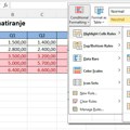 Uslovno formatiranje u Excel izveštajima