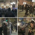 Protest ispred Rektorata zbog upada UKP-a: Stigla žandarmerija, maskirani policajci potisnuli okupljene sa kolovoza