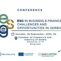 Konferencija „ESG in Business and Finance: Challenges and Opportunities in Serbia” 26. septembra u Beogradu