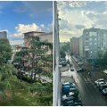 (Foto) na Grbavici kiša, a u centru sunce: Šareno novosadsko nebo pred promenu vremena