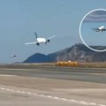 Drama na aerodromu u Dubrovniku: Jak vetar zanosio avion pri sletanju, morao ponovo da uzleti (video)