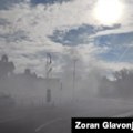 Požar u takozvanom 'Ćacilendu' ispred Skupštine Srbije