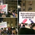 Skup podrške novinarima ispred Skupštine Srbije (video)