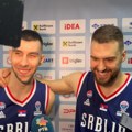 Gudurić: "Privilegija je igrati za Srbiju"; Dobrić: "Uživamo što smo ovde" VIDEO