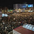 Protest studenata u blokadi u Nišu pod nazivom "Četiri u četiri, ćutanja je dosta"