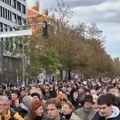 Protest studenata u blokadi ispred zgrade BIA u Novom Sadu