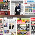 Naslovne strane sutrašnjih novina: Prelistavanje štampe za ponedeljak, 18. maj 2026. godine