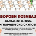 Zborovi pozivaju građane: Ostanite kod kuće, ignorišite SNS skupove