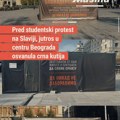 Crna instalacija „Blokaderska Srbija” osvanula u centru Beograda uoči studentskog protesta na Slaviji