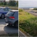Kružna zavrzlama na Bulevaru Evrope: Sudar „golfa“ i „pežoa“ na izlazu iz kružnog toka (video)
