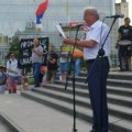 Profesor Čedomir Čupić na protestu „Srbija protiv nasilja“ u NS: Nema izbora sa trovačnicama Pinkom i Hepijem, od svih…