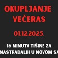 Студенти Технолошког факултета одаће вечерас пошту настрадалима испред ове установе у Лесковцу