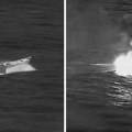 Amerikanci napali brod u Tihom okeanu: Doleće raketa i plovilo se raspada na dva dela (video)