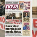 "Nova" piše: Nova vlast morala bi da menja Ustav