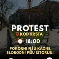 Večeras u 18 protest na Trgu kod Krsta