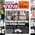 „Nova“ piše: Da li od petka nastupa generalni štrajk: Studenti pozivaju da Srbija stane