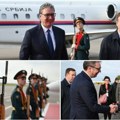 Priređen doček s gardom predsednik Srbije sleteo u Moskvu Vučića na aerodrodromu dočekao Gruško