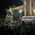 Skup podrške ranjenom u napadu ispred Skupštine Srbije