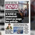 „Nova“ piše“: „U Srbiji ni studentski izbori ne mogu bez policije“