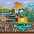 „Mural koji diše“ oslikali đaci i umetnici u blizini Rudarskog Basena Kolubara
